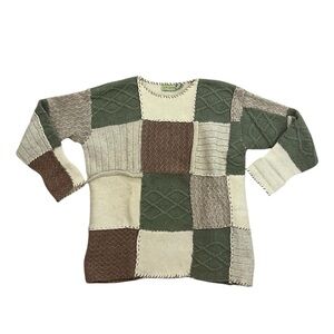 Anthropologie 100% Wool Colorblock Sweater 💚